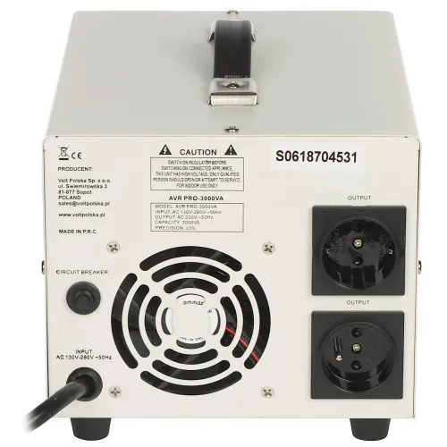 Stabilizator napięcia sieciowego AVR-PRO-3000VA VOLT Polska