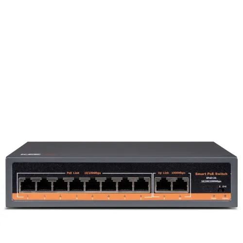 Switch PoE KEEYO LV-V-SP108G 8x PoE 2x Uplink