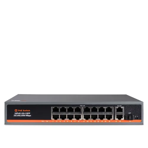Switch PoE KEEYO LV-V-SP162 16x PoE 2x Uplink