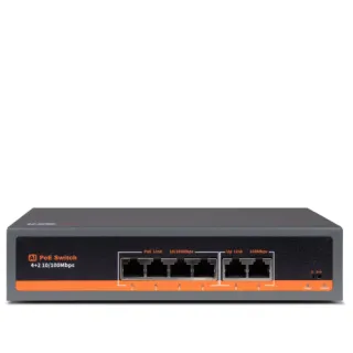 Switch PoE KEEYO LV-V-SP64 4x PoE 2x Uplink