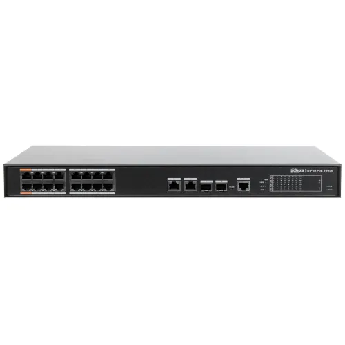 Switch PoE PFS4218-16ET-240 16-portowy SFP Dahua RACK 19", 1U