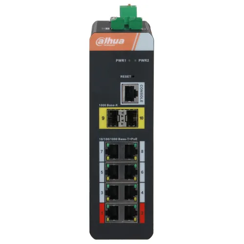 Switch przemysłowy POE PFS4210-8GT-DP-V2 8-portowy SFP Dahua