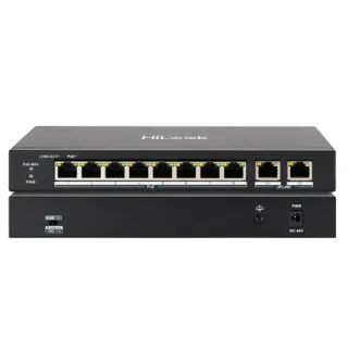 Switch SW-10-POE, 8+2, 8x 10/100 Mb/s, 60W HiLook by Hikvision