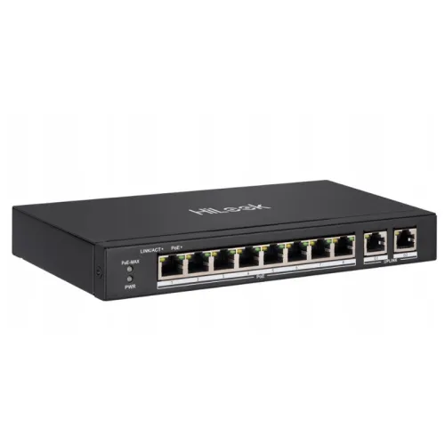 Switch SW-10-POE, 8+2, 8x 10/100 Mb/s, 60W HiLook by Hikvision