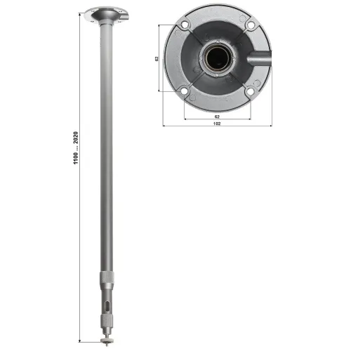 Teleskopowy uchwyt sufitowy kamery BR-100X200