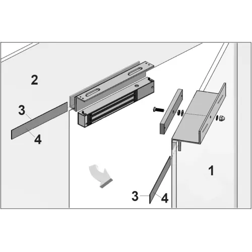 Uchwyt do drzwi szklanych ATLO-BML-274
