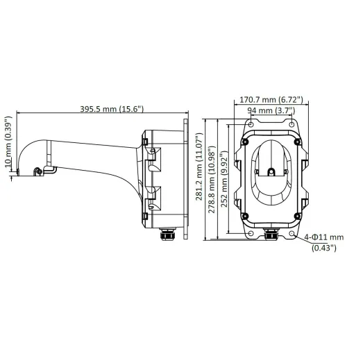 Uchwyt kamery DS-1604ZJ-BOX Hikvision
