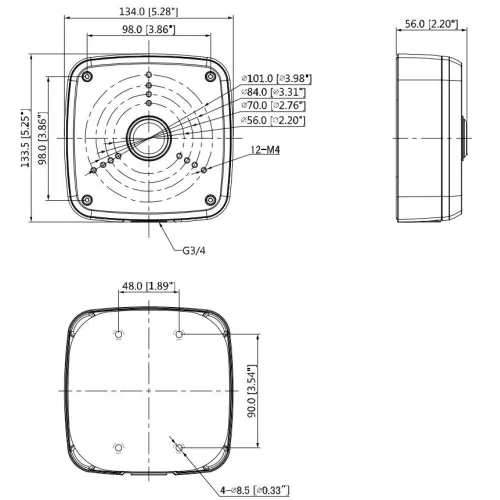 Uchwyt kamery PFA122-B Dahua