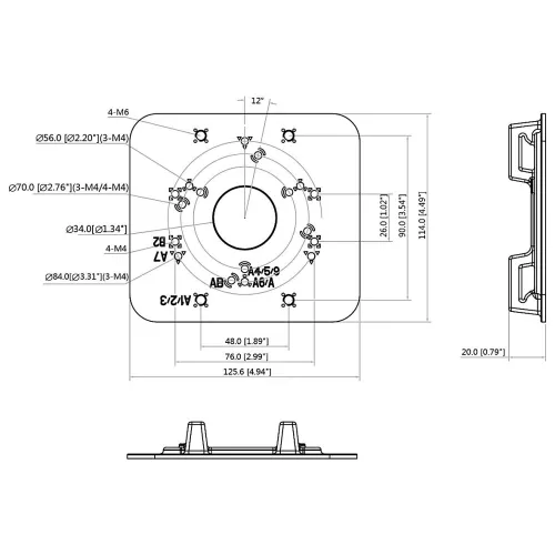 Adapter Uchwyt na słup PFA152-E-B Dahua