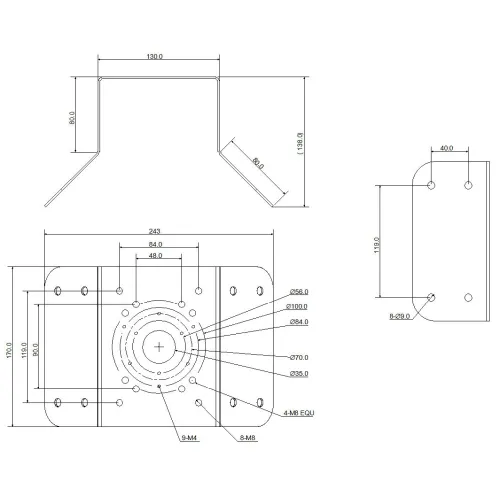 Uchwyt narożnikowy kamery PFA151 Dahua