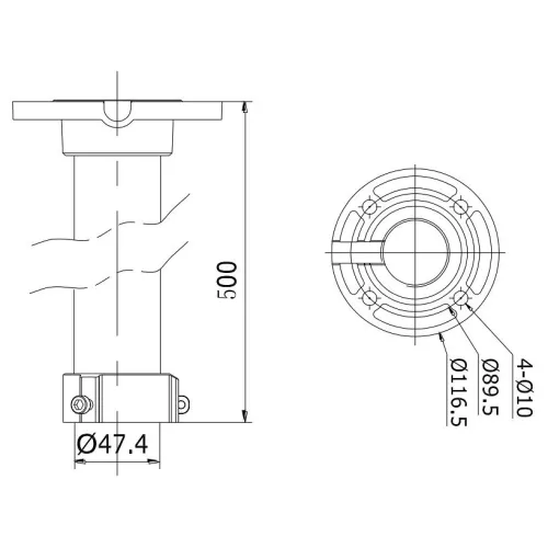 Uchwyt sufitowy DS-1662ZJ Hikvision
