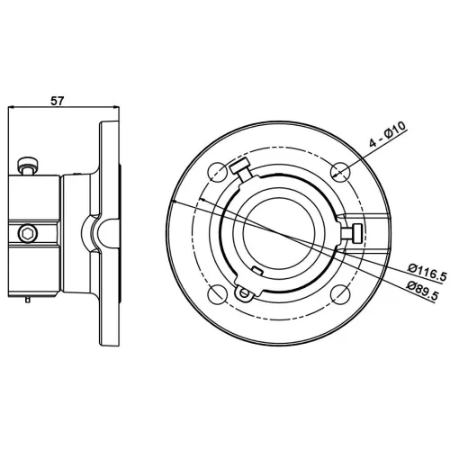 Uchwyt sufitowy kamery DS-1663ZJ Hikvision