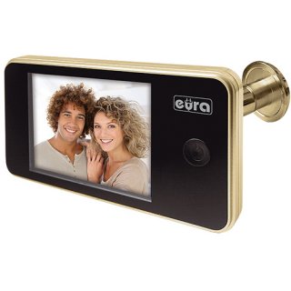 Wideo-wizjer do drzwi EURA VDP-01C1 ERIS ZŁOTY 3,2'' LCD