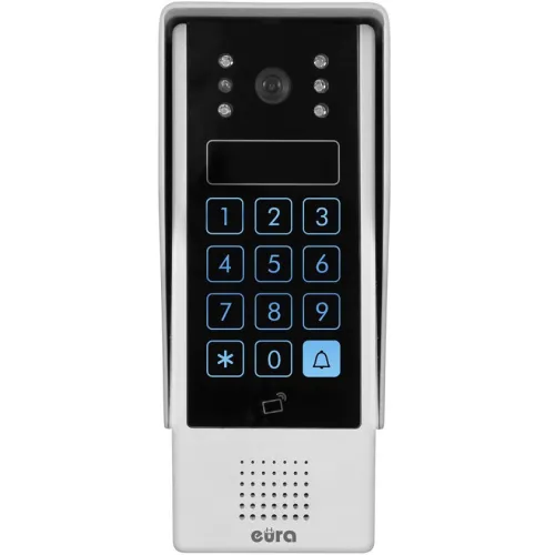 Wideodomofon EURA VDP-90A3 DELTA+ czarny 7'', full hd, WiFi ,2 wejścia, szyfrator, czytnik zbliżeniowy, ahd, tuya