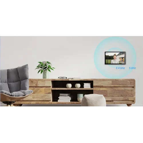 Wideodomofon EZVIZ HP7 2-rodzinny, 2-żyłowy, WiFi, 2 monitory, czytnik