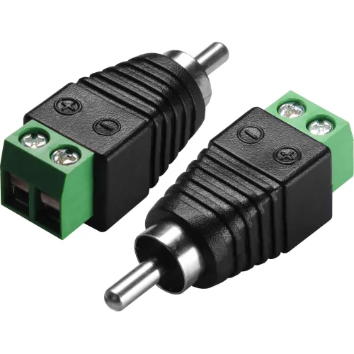 Wtyk CINCH RCA skręcany ze złączem adaptacyjnym