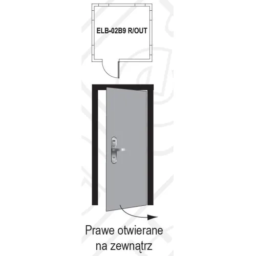 Zamek elektromechaniczny wpuszczany EURA ELB-02B9 R/OUT prawy zewnętrzny