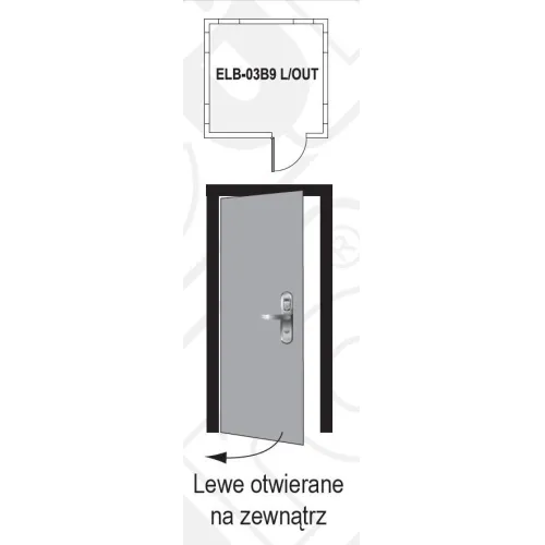 Zamek elektromechaniczny wpuszczany EURA ELB-03B9 L/OUT lewy zewnętrzny