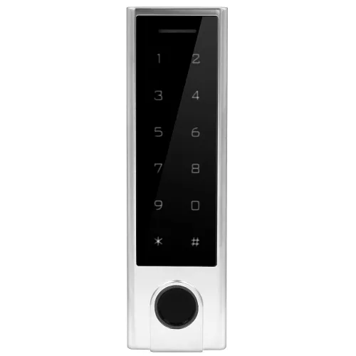 Zamek szyfrowy EURA AC-91H4 - natynkowy, szyfrator, czytnik Mifare 13,56 MHz, czytnik biometryczny,  IP66, App TTLock/ TTHotel