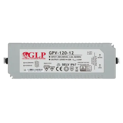 Zasilacz impulsowy 12V/10A/GPV