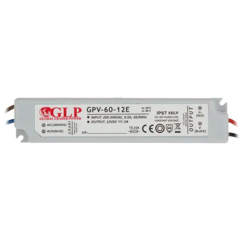Zasilacz impulsowy 12V/5A/GPV-MINI