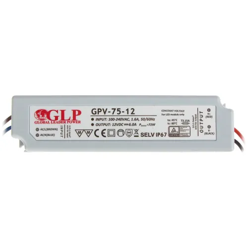 Zasilacz impulsowy 12V/6A/GPV