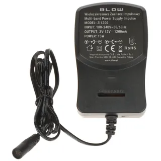 Zasilacz impulsowy 3-12V/1.2A/BL