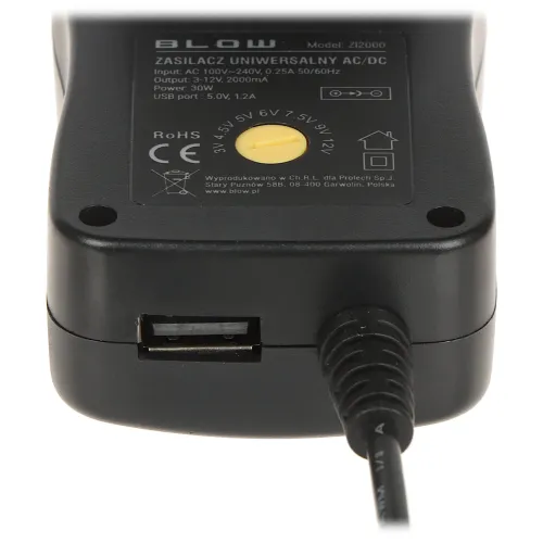 Zasilacz impulsowy 3-12V/2A/BL USB