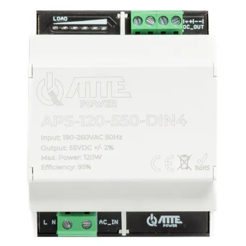 Zasilacz impulsowy 55V 120W w obudowie DIN4 ATTE APS-120-550-DIN4