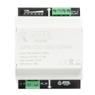 Zasilacz impulsowy 55V 120W w obudowie DIN4 ATTE APS-120-550-DIN4