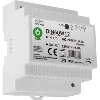 Zasilacz na szynę DIN DIN60W12 12V