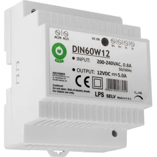 Zasilacz na szynę DIN DIN60W12 12V