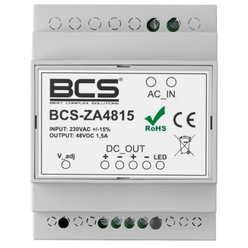 Zasilacz sieciowy BCS-ZA4815 dla wymagających urządzeń elektronicznych