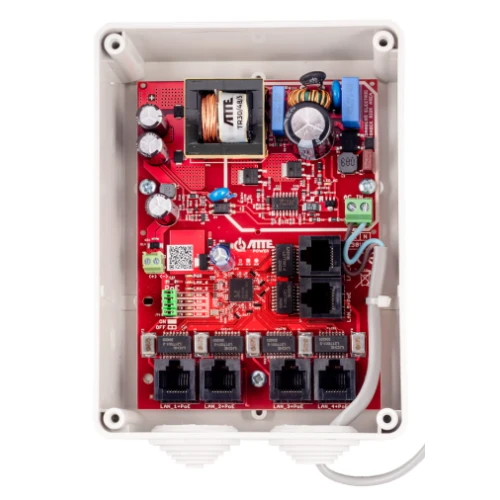 Zestaw do 5 kamer IP ATTE switch PoE 5P+1UP