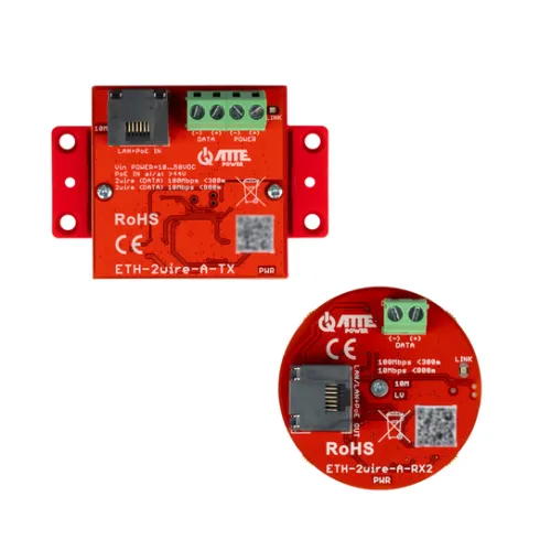 Zestaw do transmisji ATTE LAN 10/100Mbps + PoE po 2 żyłach ETH-2wire-A-SET2