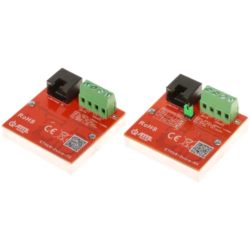 Zestaw konwerterów UTP / 2-WIRE DO TRANSMISJI LAN POE ETH10-2WIRE-SET KOMPLET 2 SZT ATTE