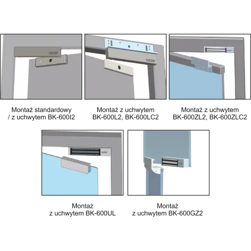 Zwora elektromagnetyczna EL-600TSL2 280KG z sygnalizacją i zwłoką czasową